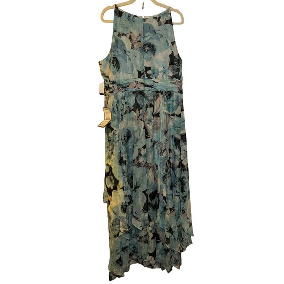 R & M RICHARDS Keyhole Handkerchief Hem Maxi Dress, Size 18W or 22W New w/ Tag - Picture 5 of 9